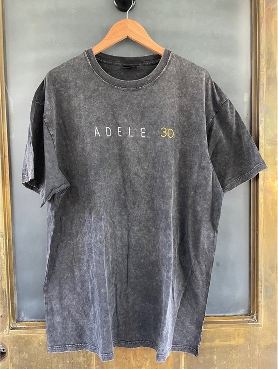 Adele Other - DEADSTOCK Adele 30 Official Album Merch Acid Wash Black T-Shirt